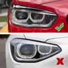 2Pcs Car Front Headlight Eyebrow Eyelid Cover For BMW 1 Series F20 F21 118i 120i 2015 2016 2017 2018  Glossy Black Stickers