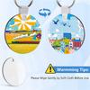 ABWR-300Pcs MDF Sublimation Blanks Keychain Bulk, Sublimation Keychain Blanks With Key Ring Double-Sided For DIY Craft Making