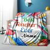 Teacher Appreciation Customize Your Name Rv Blanket Soft Comfortable Lightweight For Travel Camping Picnics Sofas Rvs Beds Living Room Gift For