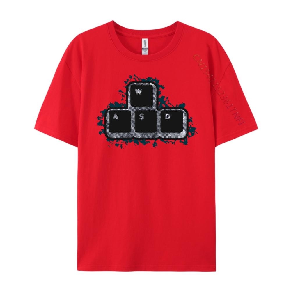 Wasd Keycaps Gamer Gaming Pc Keyboard Pc Master Race Boy Cute Oversized T Shirt T Shirts For Unisex Character S