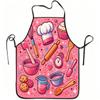 1pc Baking Equipment Cupcake Whisk Rolling Pin Chef Hat Design Apron, Sturdy And Easy To Clean, Adjustable Waist, Made of Polyester, Suitable for Kitc