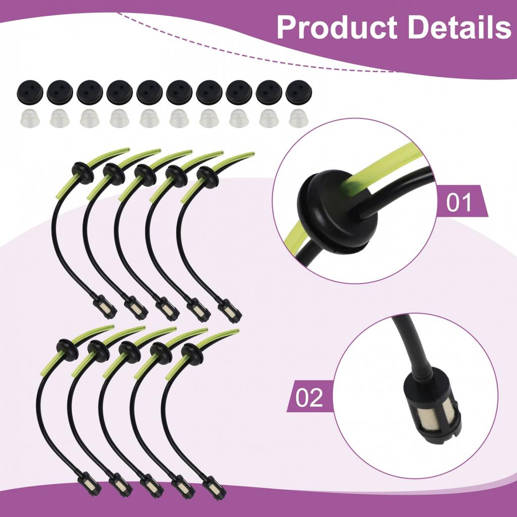 Brushcutter Accessories Fuel Filter Kit Hose Seal Set Easy To Install