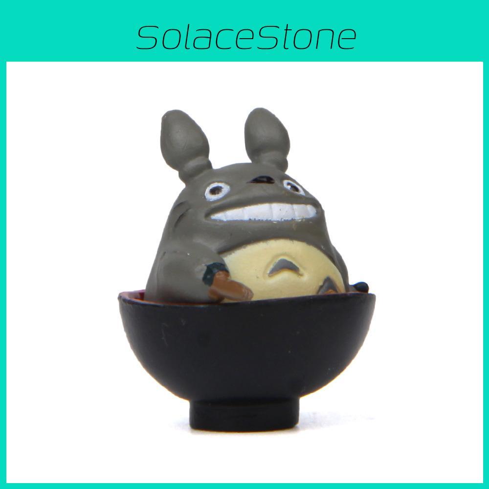 Cute Totoro Cartoon Bowl Sitting Cat Mini Model Ornament For Decor Landscape