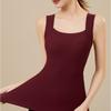U Neck Seamless Camisole Fixed Cup Velvet Camisole Comfortable Thermal Vest  Single Wear