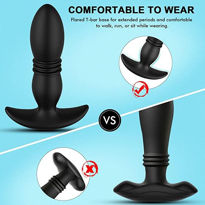 Bezdrátové dálkové ovládání Vibrátor řiti Zatahovací Vibrátor řiti Zástrčka pro masáž řiti Sexuální hračky S