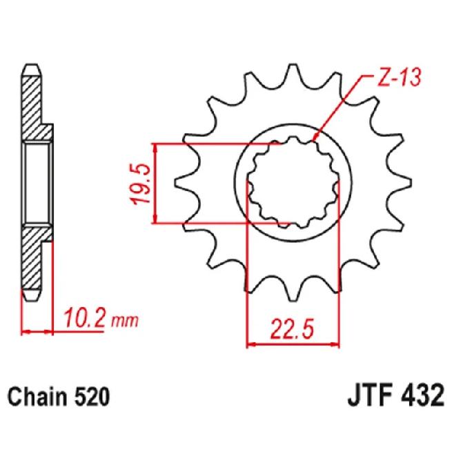 520 Motorcycle Front Sprocket For Suzuki LT250 R LT250R Quadracer 85-93 RMX250 89-01 DR350 90-99 DR350S 90-93 DR350SE 94-99