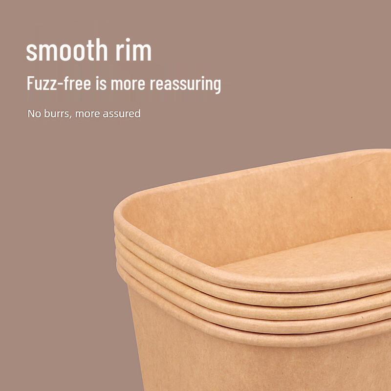 Yuanzhenghe Disposable Round Kraft Paper Meal Boxes