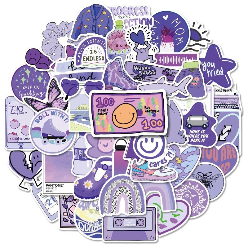 50~400 Pieces Non-infringement Graffiti Stickers Outdoor Mixed Scenery Suitcase Stickers Astronaut Colorful Cartoon Stickers