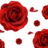 Anniversary Home Decoration Gift Romantic 3D Rose Flower Wall Stickers, Waterproof PVC Decal, Peel And Stick Removable Mural Art Decor, Decals