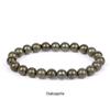 She Yao Natürlicher Kristallachat Tigerauge Armband - Modeschmuck mit einzelnen runden Perlen