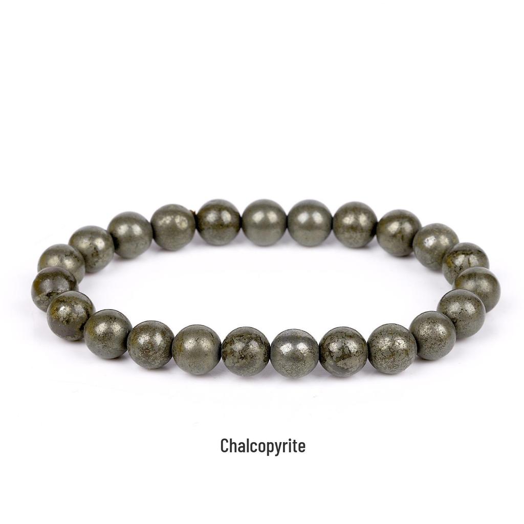 She Yao Natürlicher Kristallachat Tigerauge Armband - Modeschmuck mit einzelnen runden Perlen