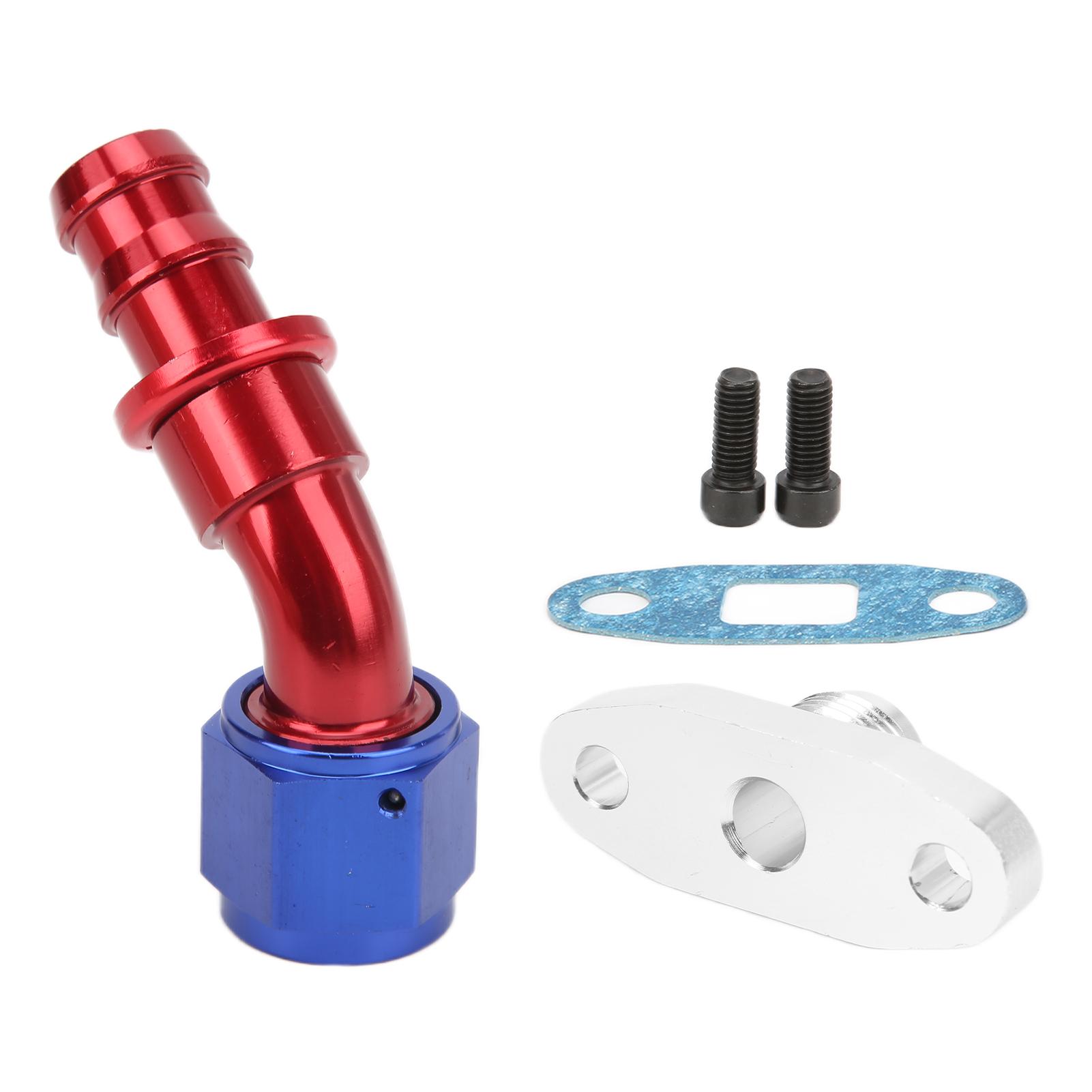 

AN10 Turbo Oil Return Drain Flange 45 Degree Replacement for Garrett T3 T4 T7 GT30 Turbo