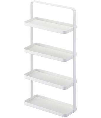 Yamazaki Klaasitarvik x D7 x Tornitarvik Väike 4298 & Alus, 4-korruseline, Valge, Umbes. L16,5 K32,5cm, Stiil, Hoiustamine, Korraldaja,