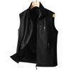 [Fashionable thin outfit] Spring sports stand up collar vest jacket for men's casual vest and men's vest