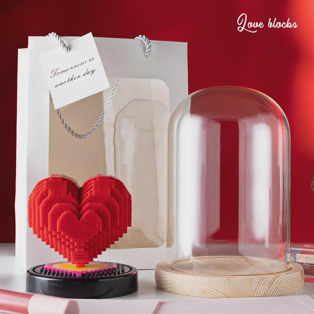 Z71011 Diamond Micro Particles 520 Series: Love Couple DIY Building Blocks Educational Toy