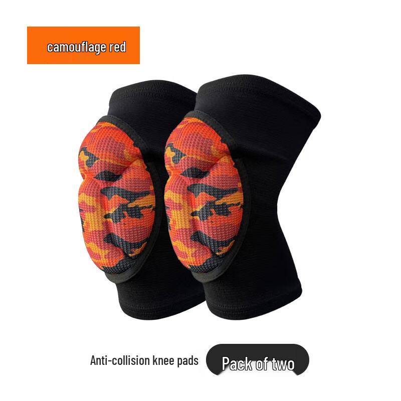 Tinbai Camouflage Red Anti-Collision Sports Knee Pads
