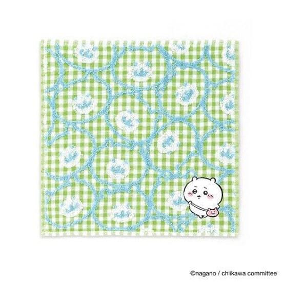 Chiikawa Pochette Towel Handkerchief Green Gauze Pile Cute Approximately 2525 Cm