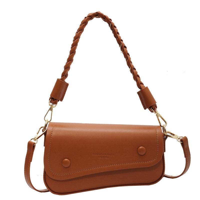 New textured shoulder saddle bag trendy fashion oblique span bag simple trend portable underarm women's bag