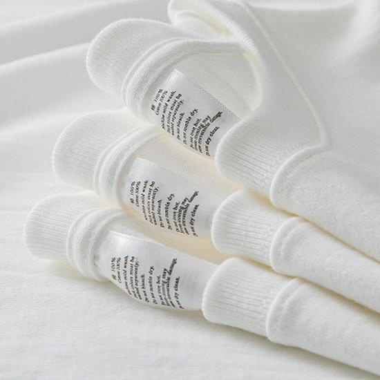 Unisex Heavyweight 260g Pure Cotton Round Neck Opaque White T-Shirt