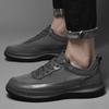 All-match Male Lace-Up Casual Shoes 2024 Lightweight Mens Sneakers Men Genuine Leather Fashion Walking Shoes New Skate Shoes Men