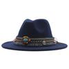 eBay New Woolen Top Hat Women's Minority Style Retro Flat-brimmed Jazz Hat