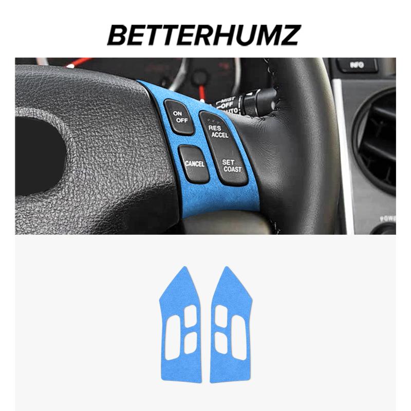 Betterhumz For Mazda 6 2003-2015 Made of Alcantara Auto Steering Wheel Panel Button Trim Sticker Tuning Car Interior Accessories