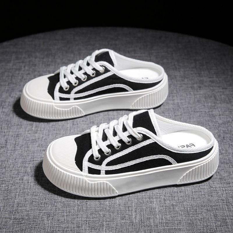 

Модные женские туфли-мюли на платформе для женщин 2024 года, дизайнерские модные элегантные тапочки, удобная обувь на каблуке с сандалиями в корейском стиле 35