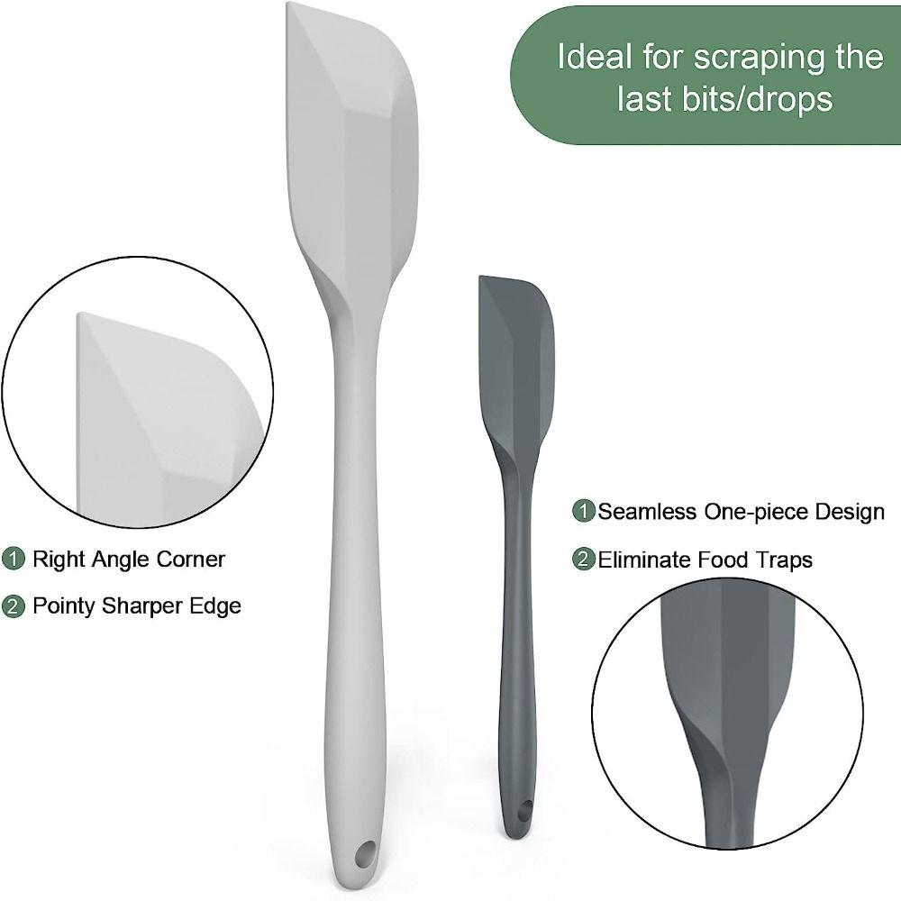 1/4 Stück Hitzebeständiges Silikonspatel-Set 2 Kleine und 2 Große Gummispatel Küche