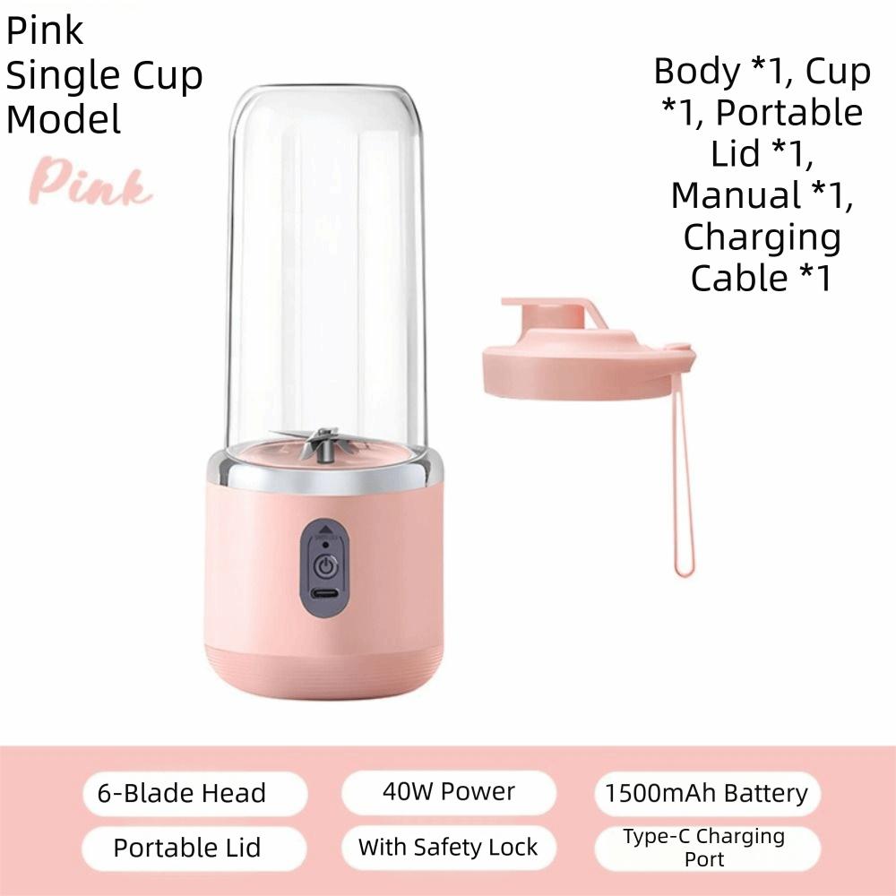 Double Cup USB Juicer 400Ml Capacity Portable Juicer Global Buyers Single Cup Blender  Office Use