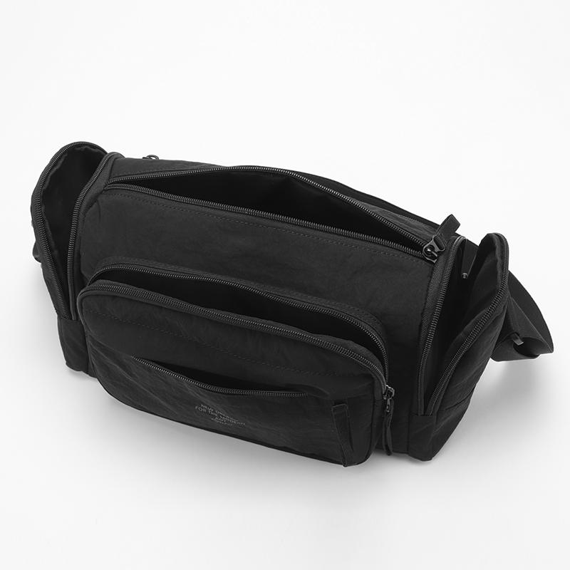 Minimalist Men's Crossbody Bag with Multiple Zipper Compartments for Urban Lifestyle