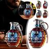 Military Hand Whiskey Bottle Engraved Hand Shape Whiskey For Bar Glass Decoration Decor Statue S4K6
