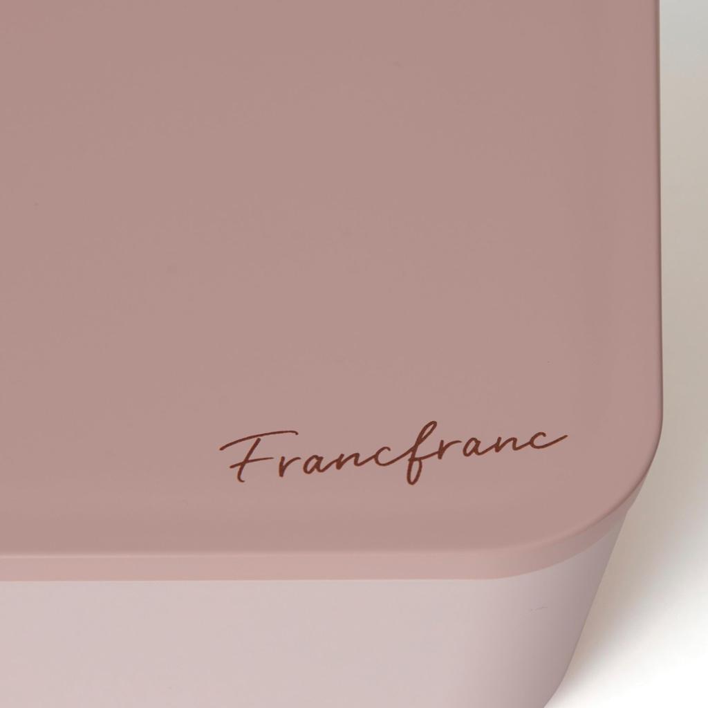 Francfranc Logo Lunch Dishwasher with Dividers Box, Single-tier, Pink, Safe,