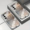 Nuova custodia per telefono placcata oro per Samsung Galaxy S26 Ultra S25 Plus S24 S23 S22 fe vetro temperato Texture artistiche patterns