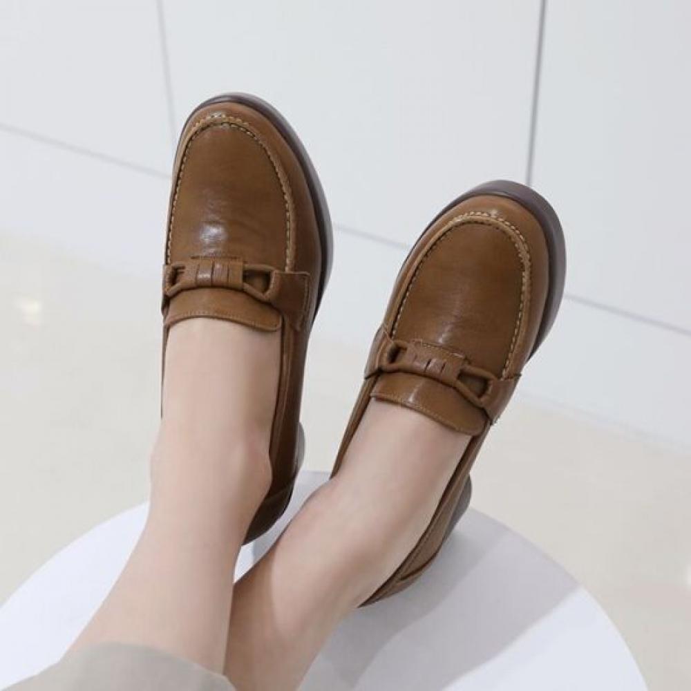 Jisyu Vita Platform Pumps Natural Cowhide