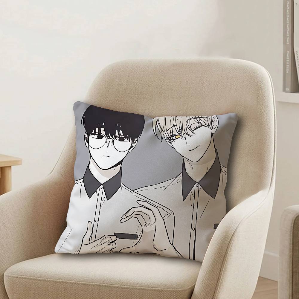 Korean Manhwa BL Anime Pillow Cushion Cover Pillowcase Living Room Sofa Home Decor Customized
