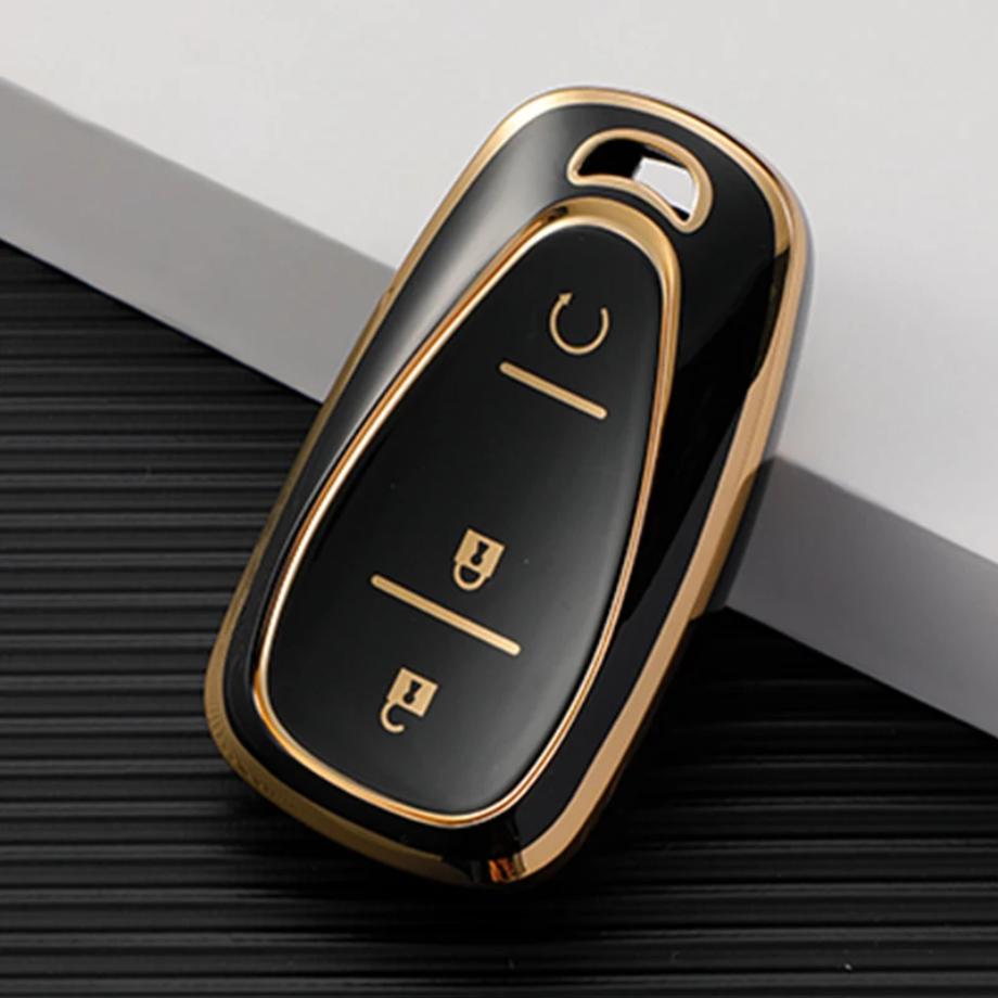 For Chevrolet Malibu Blazer Traverse Seeker Onix Equino Volt Bolt Trax Orlando Cruze Spark Sonic Camaro Tpu Car Key Case Cover