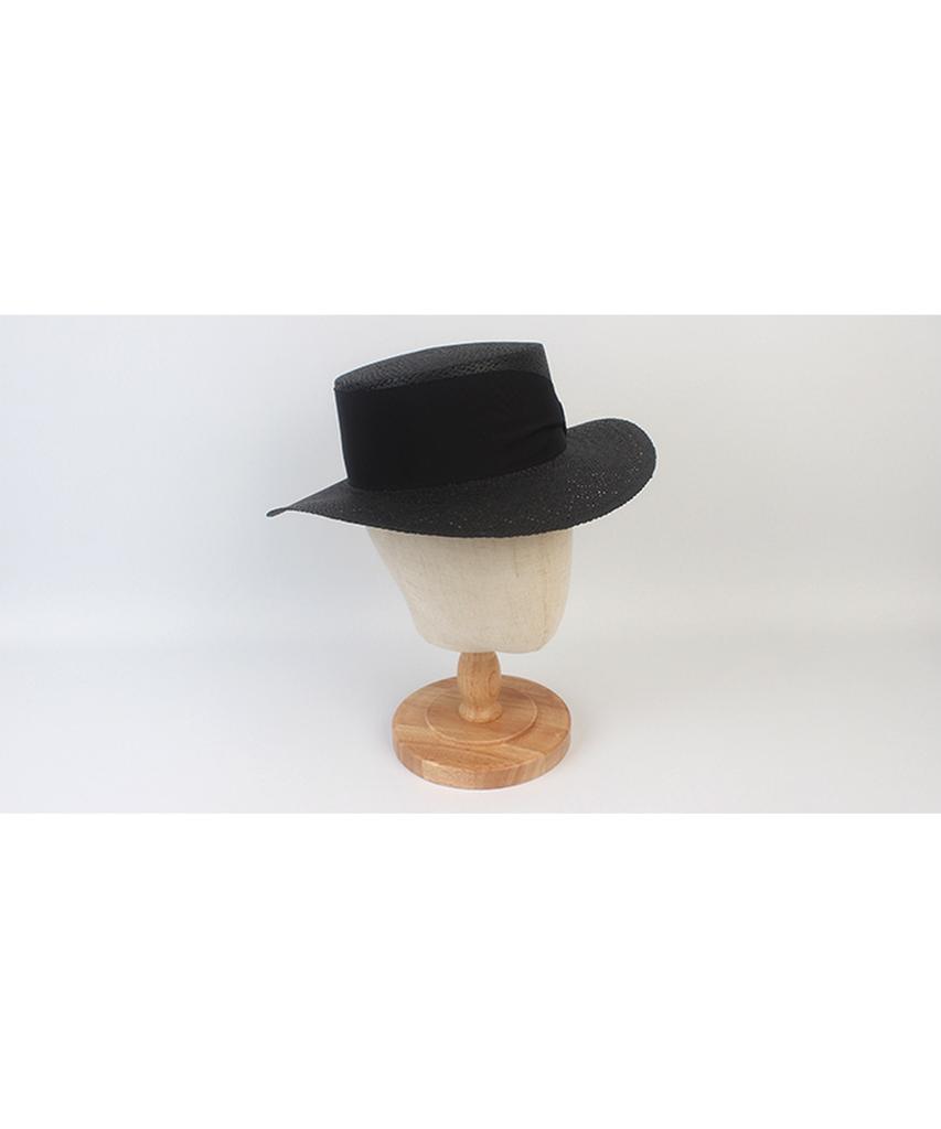 Bold Line Black Panama Hat