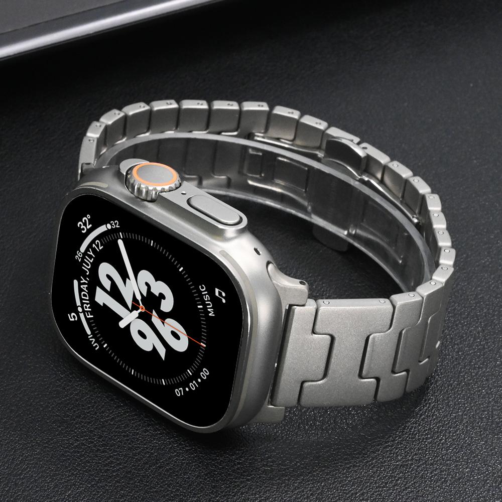 Titanium Band for Apple Watch Ultra 3 2 49mm Series 11 10 46mm Grand H Straps For Iwatch9 8 7 6 SE 45mm 44mm Luxury Men Bracelet