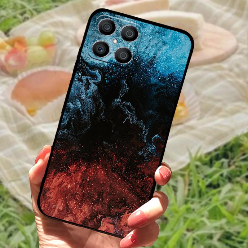 For Honor X8 Case Cover Honor X8 5G 2022 Silicone Soft Marble Black Bumper Funda Coque for CHonor X8 X 8 5G 4G Protective Bumper