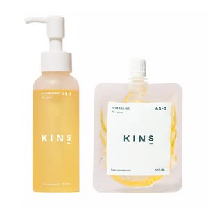KINS Cleansing Oil (100ml) - No Double Cleansing Required - Gift Set (Main Product + Refill) - Removes Pores, Blackheads, and Dirt from Makeup