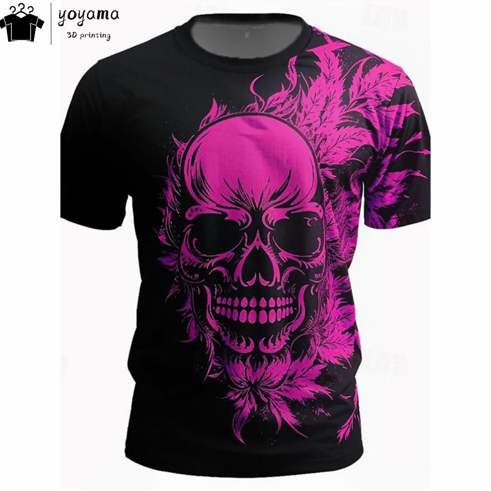 

Мужская футболка с желтым принтом черепа, футболки в стиле ретро с графическим принтом, уникальная дизайнерская мужская одежда, мужская футболка с коротким рукавом, топы с принтом черепа 6XL