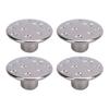 50 Sets Pants Buttons Replacement Stainless Steel Silver Color 17mm Stars Pattern Cap Pointed Screw 