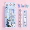 6Pcs Student Stationery Gift Set with Cute Packaging Cartoon Pencil Kit for Kids Elementary School Supplies Classroom Prize Birthday Favor