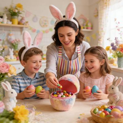 Œufs de Pâques 8,3 Pouces Cadeaux de Fête Grands Œufs de Pâques Remplissables pour Remplir les Paniers Fournitures de Chasse Décoration de Fête Festival de Printemps