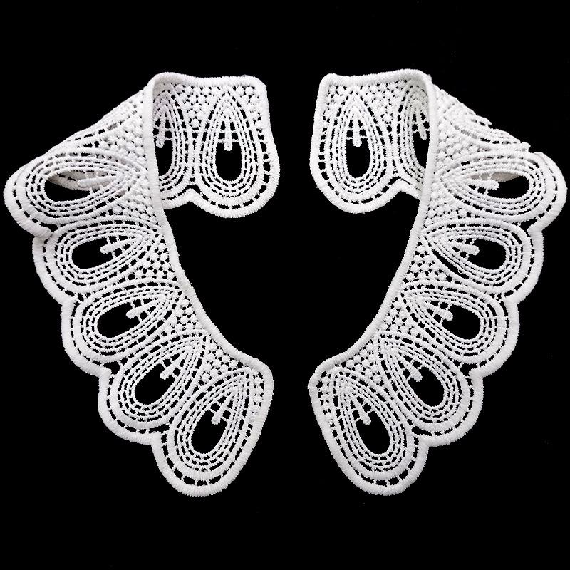 Water Soluble Lace Shoulder Collar, Milk Silk Embroidered Shoulder Collar Three-Dimensional Hollow Embroidery Corsage Diy Lace Accessories