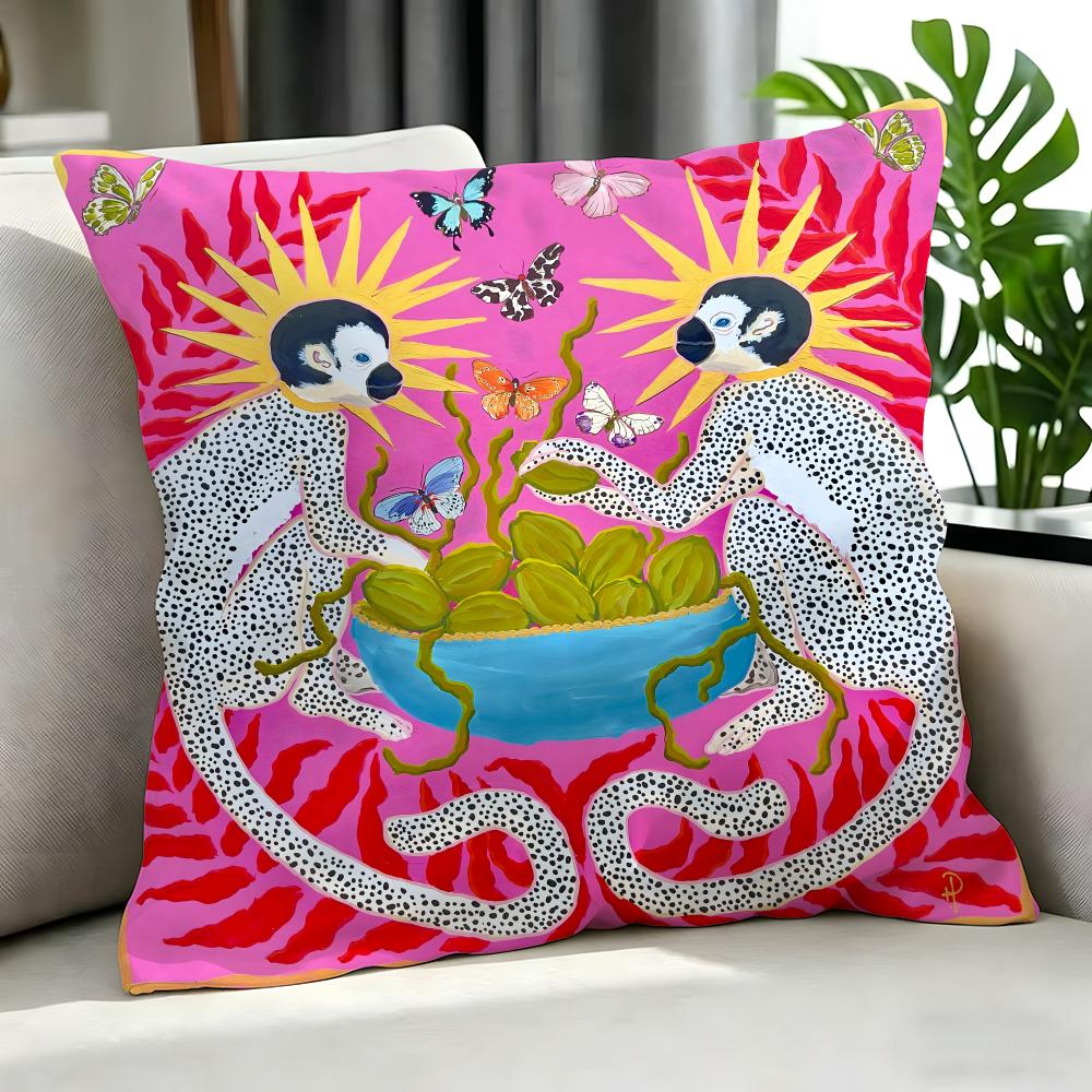 character PPaige GGemmel MMonkey Cushion Cover Cushion Cover Set Pcs x x x Pillowcase Decorative Sofa Home Decor