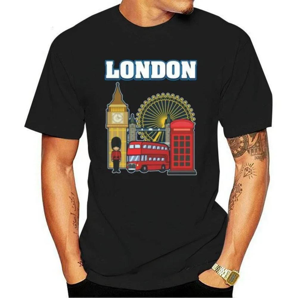New London Souvenir Printed TShirt Great Britain British Tour Bus Adult  Kids Tee Top Fitness Tee Shirt