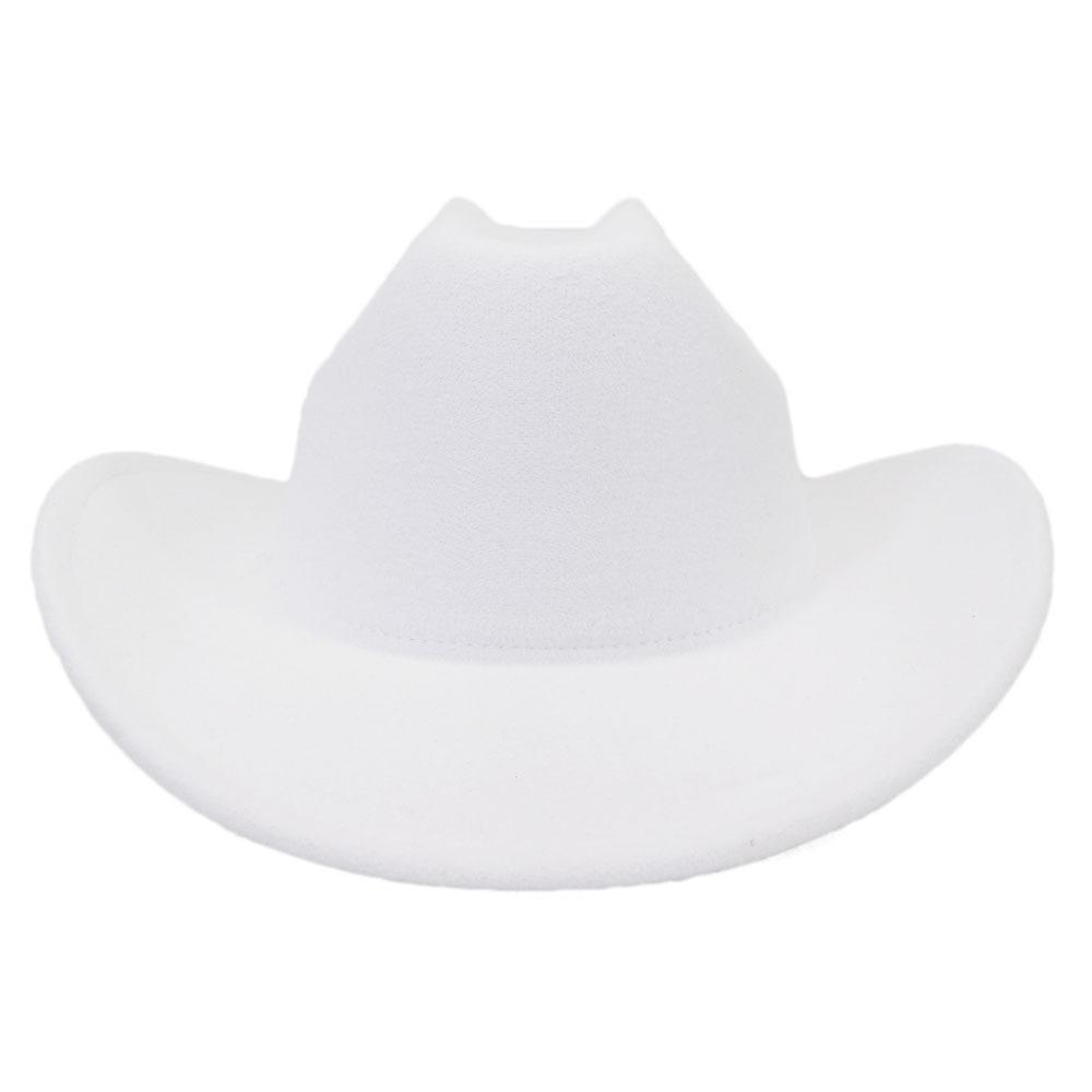 Yeni kadın erkek Yapay Yün Batı kovboy şapkası Kış Sonbahar Beyefendi Caz ​​Cowgirl Şapka Cloche Sombrero Kapaklar