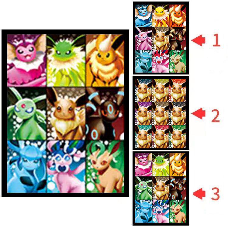 Hello Kitty & One Piece 3D Lentikulärt Pokemon-affisch