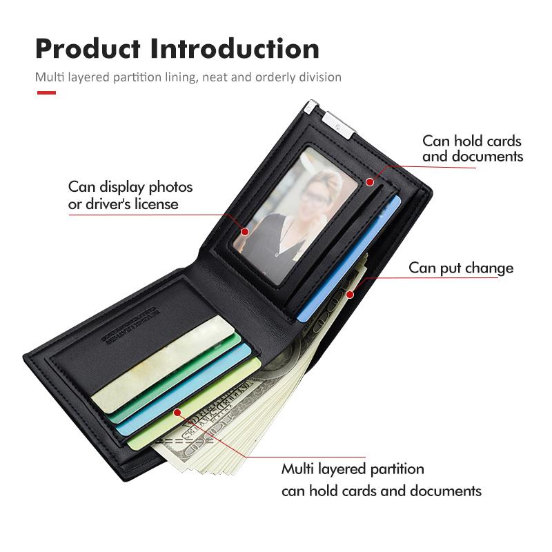 Leather Car Men's Wallet Card Clip Ticket Storage Bag For BMW E87 E70 E91 E30 G20 E92 E93 E60 E46 E90 G30 E53 X1